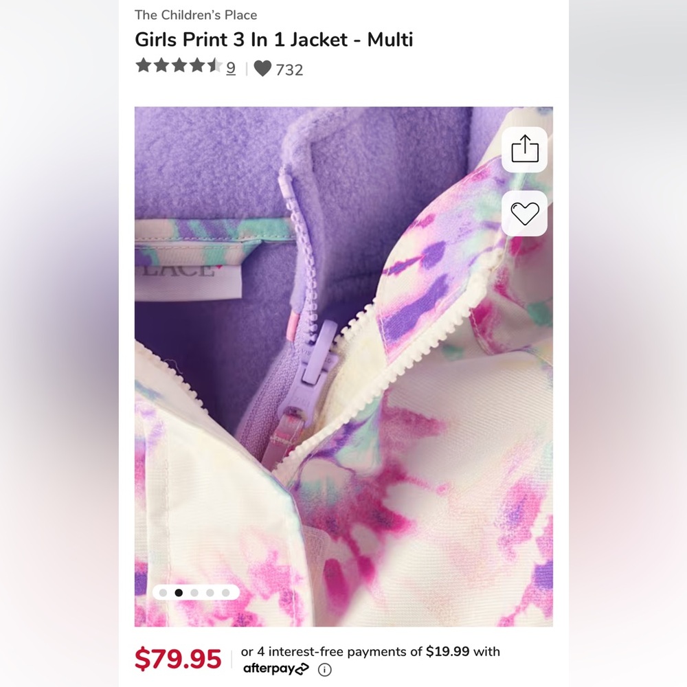 Girls Print 3 In 1 Jacket - Multi - Picture 12 of 12